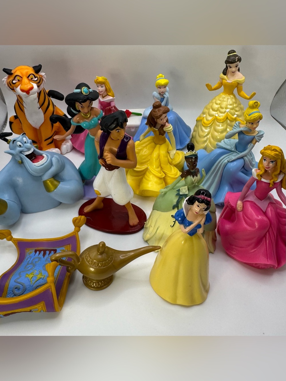Disney Princess Aladdin Toy Figures Cake Toppers Lot 11 Tiana Genie Rajah